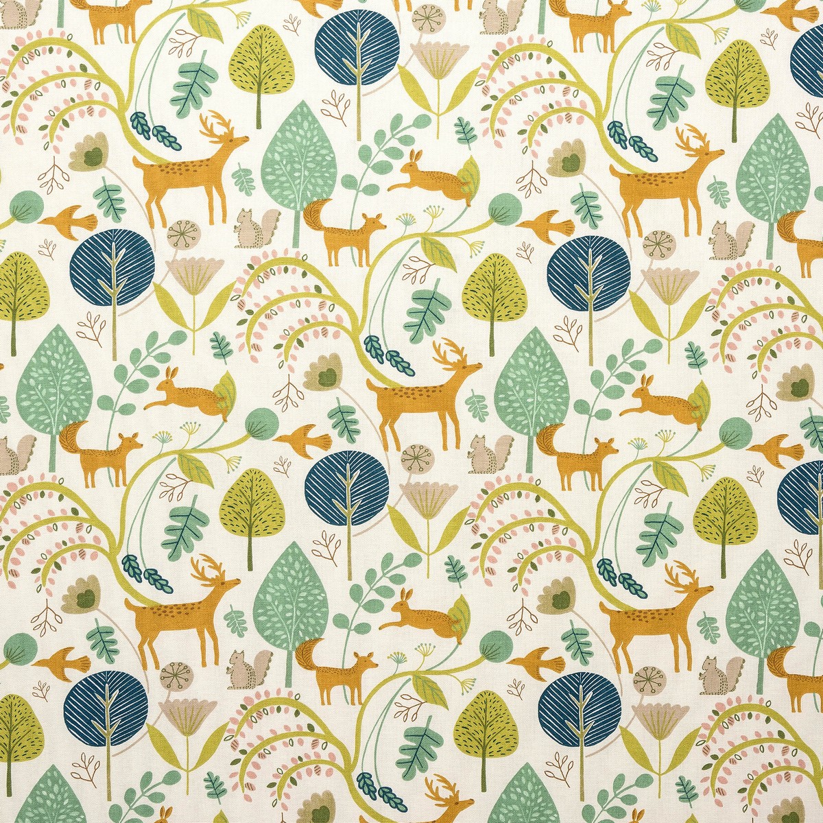 Scandi Woodland Jade Fabric by Fryetts