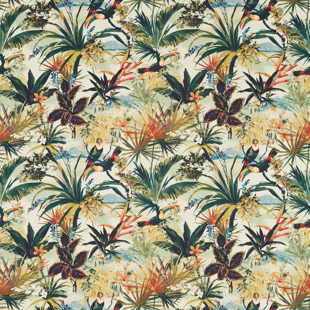 Toucan Antique Fabric by Clarke & Clarke