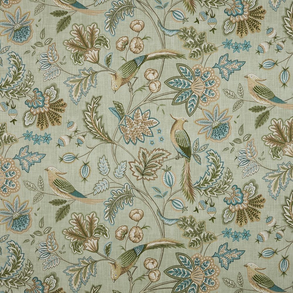 Chanterelle Mint Fabric by iLiv