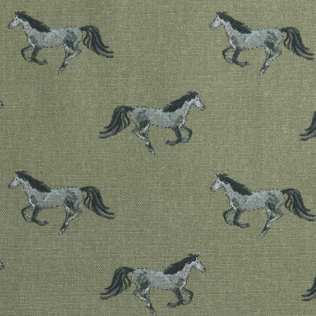 Grey Horse Fabric by Sophie Allport