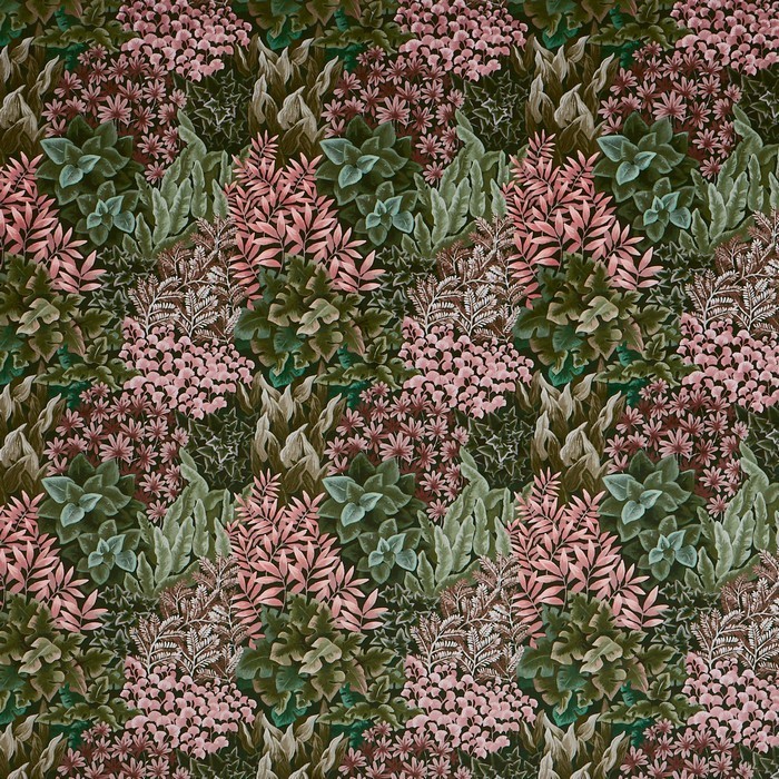 Garden Wall Coral Fabric by Prestigious Textiles