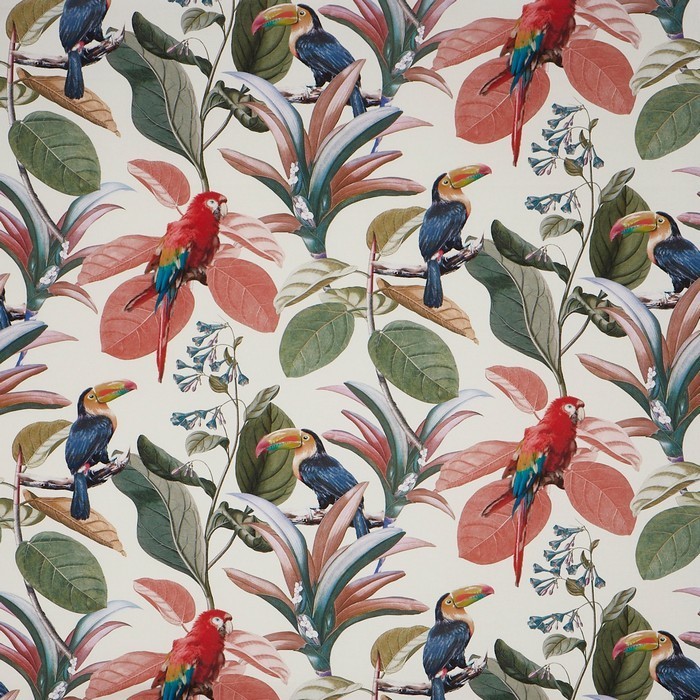 Parakeet Papaya Fabric by Prestigious Textiles