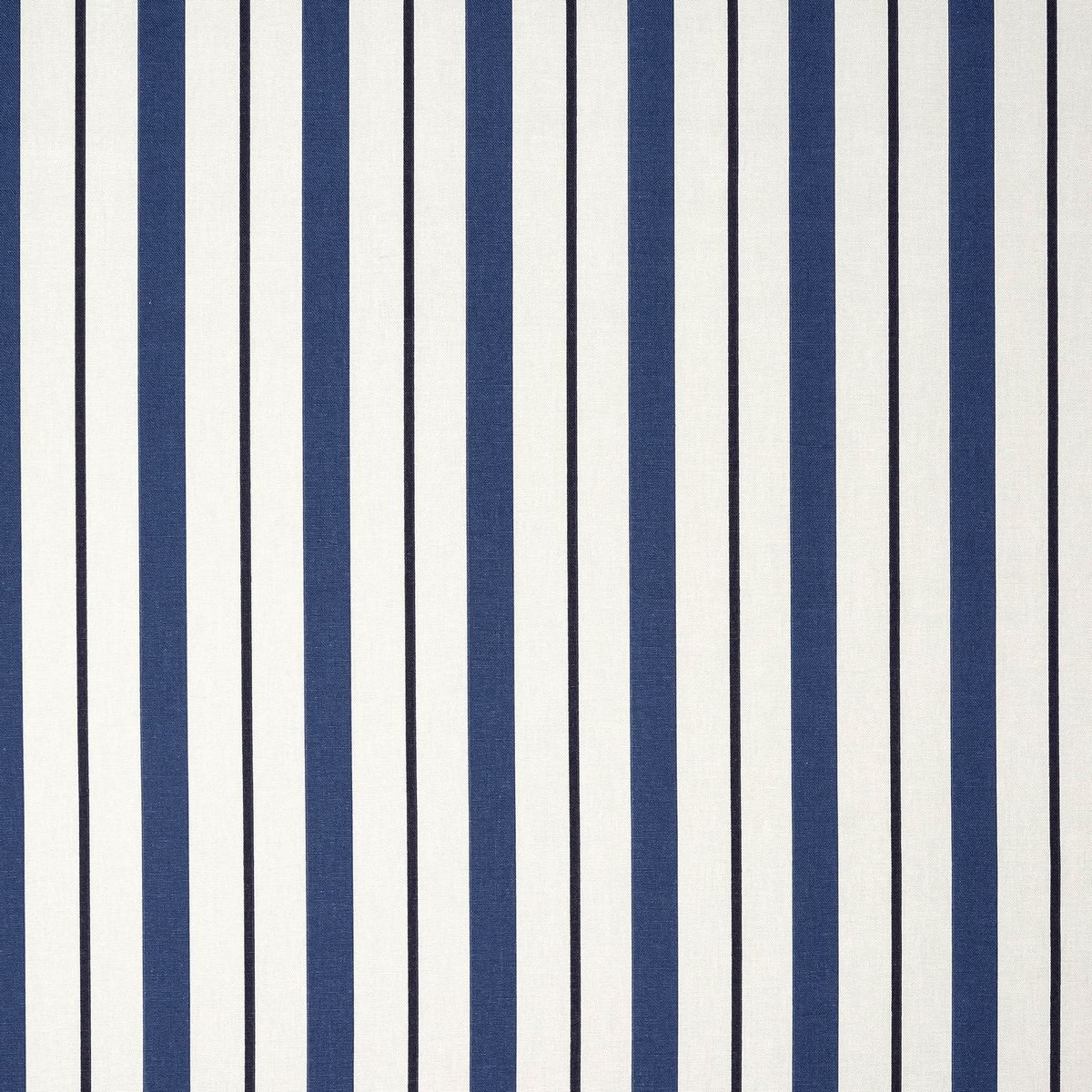 Seaton Stripe Navy Fabric by Fryetts