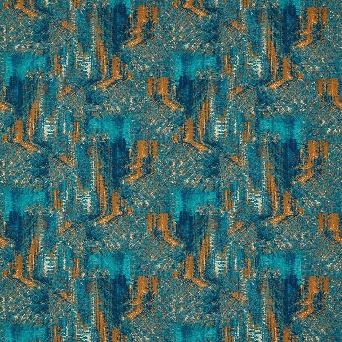 Hillcrest Teal/Spice Fabric by Studio G