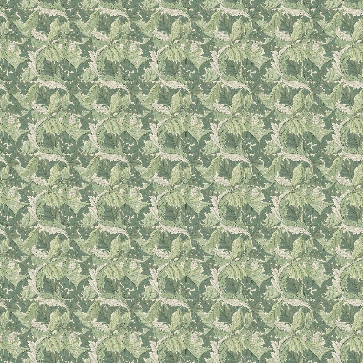 Acanthus Apple/Sage Fabric by Clarke & Clarke