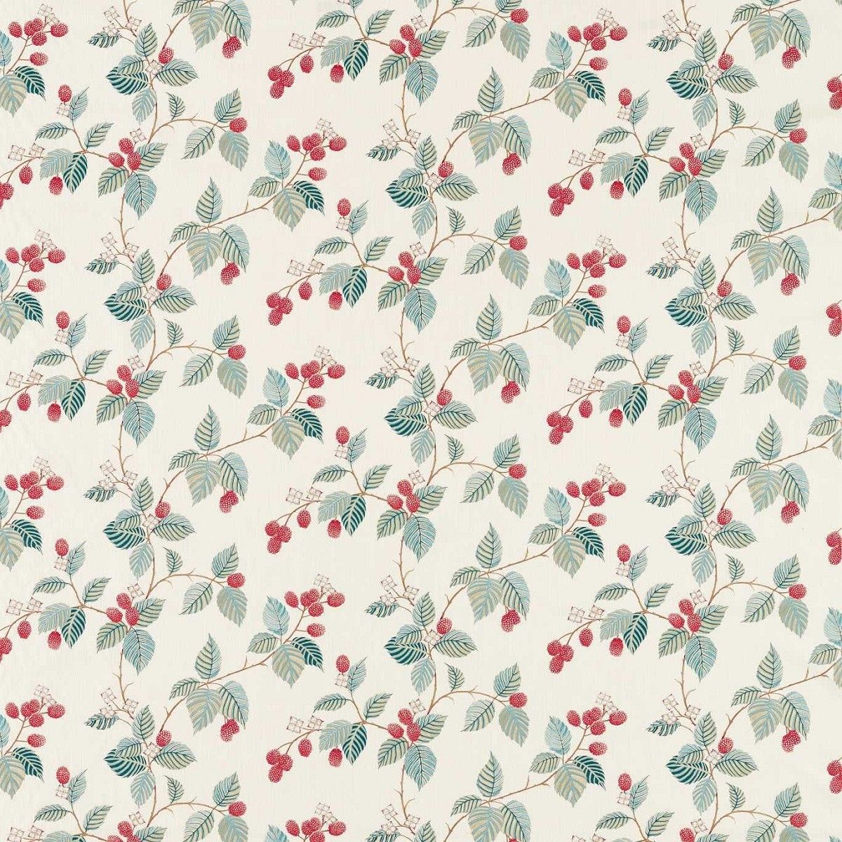 Rubus Raspberry Fabric by Sanderson