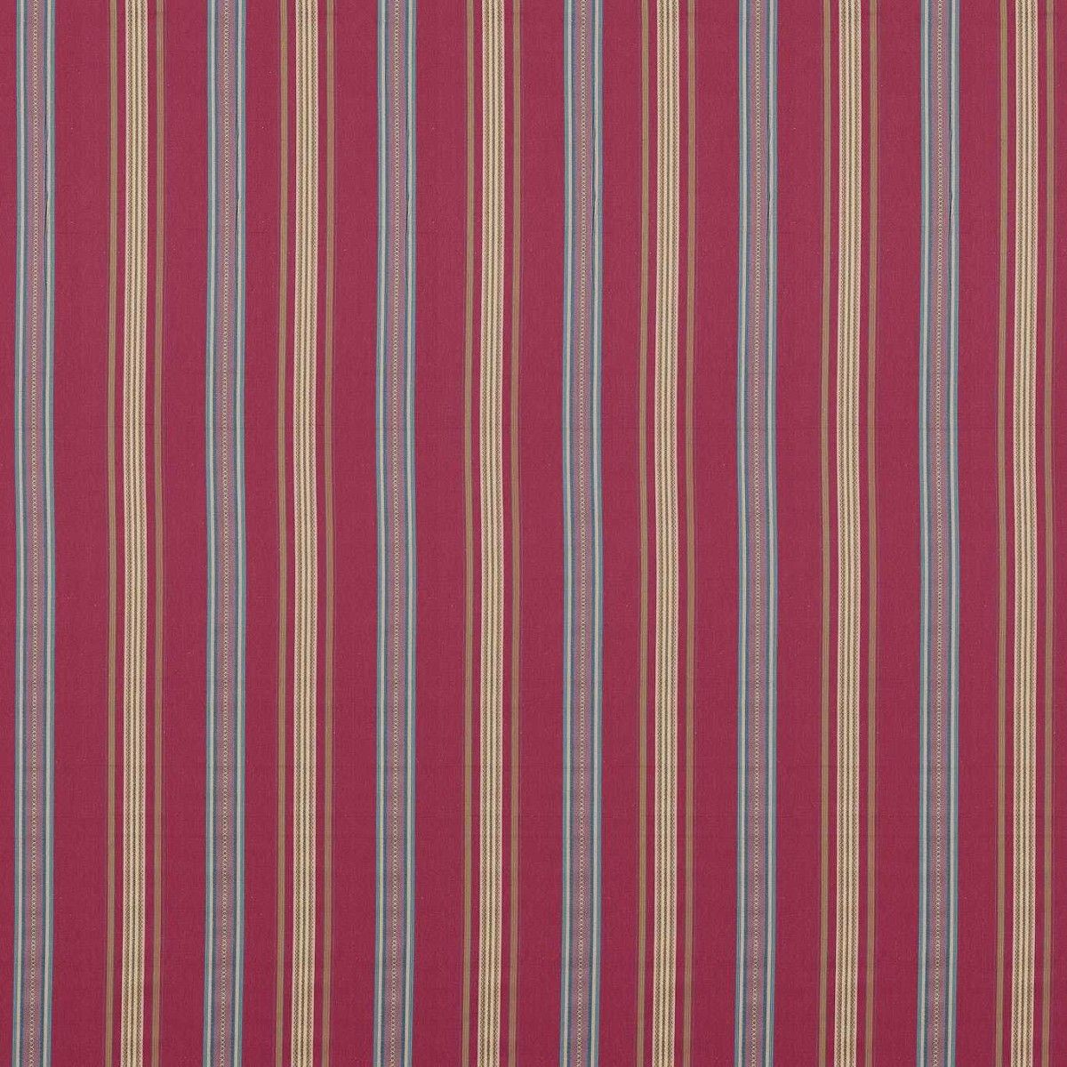 Valley Stripe Mulberry/Blue Fabric by Sanderson