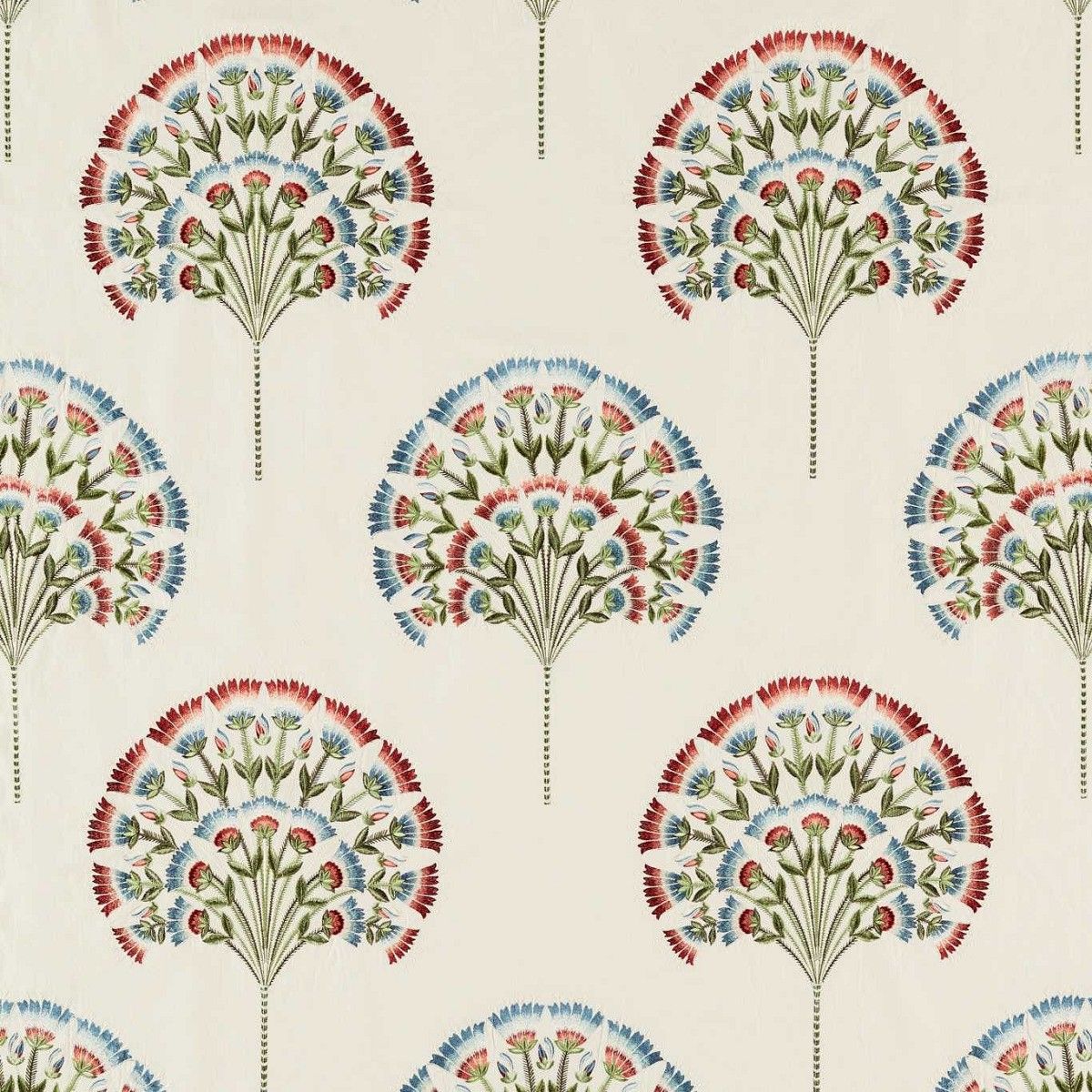 Wild Tulip Cranberry/Ivory Fabric by Sanderson