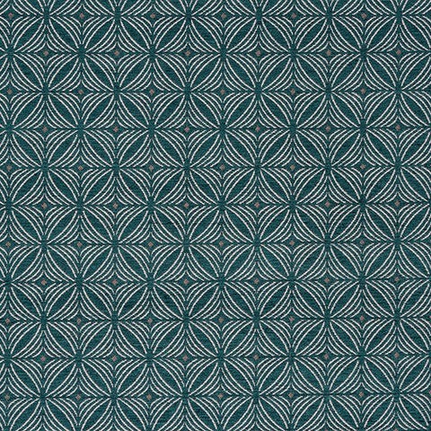 Cubic Teal Fabric by Fryetts