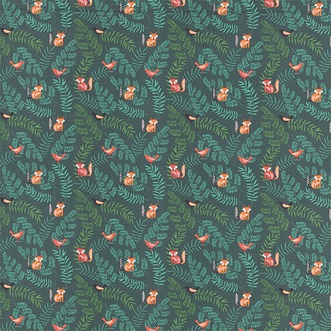 Fern Forest Jade Fabric by Fryetts