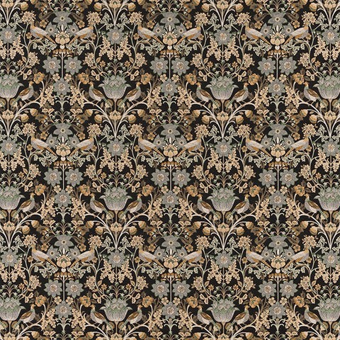 Holcombe Noir Fabric by Porter & Stone
