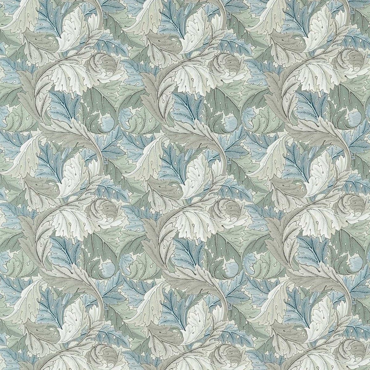 Acanthus Outdoor Mineral Blue/Linen Fabric by William Morris & Co.