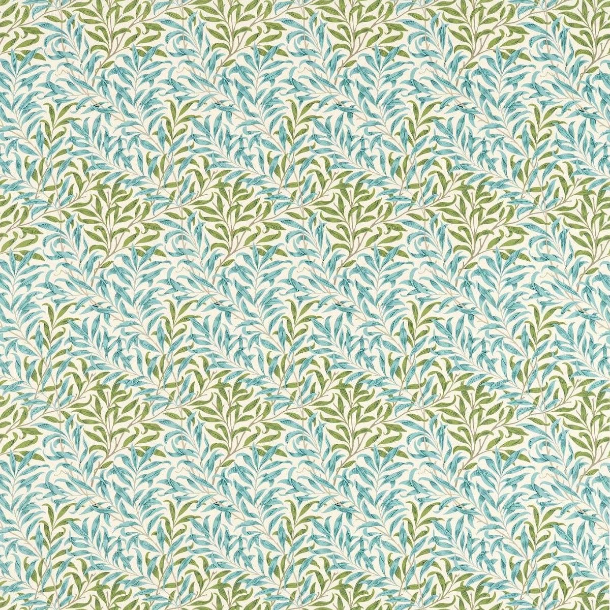 Willow Bough Outdoor Nettle/Sky Blue Fabric by William Morris & Co.