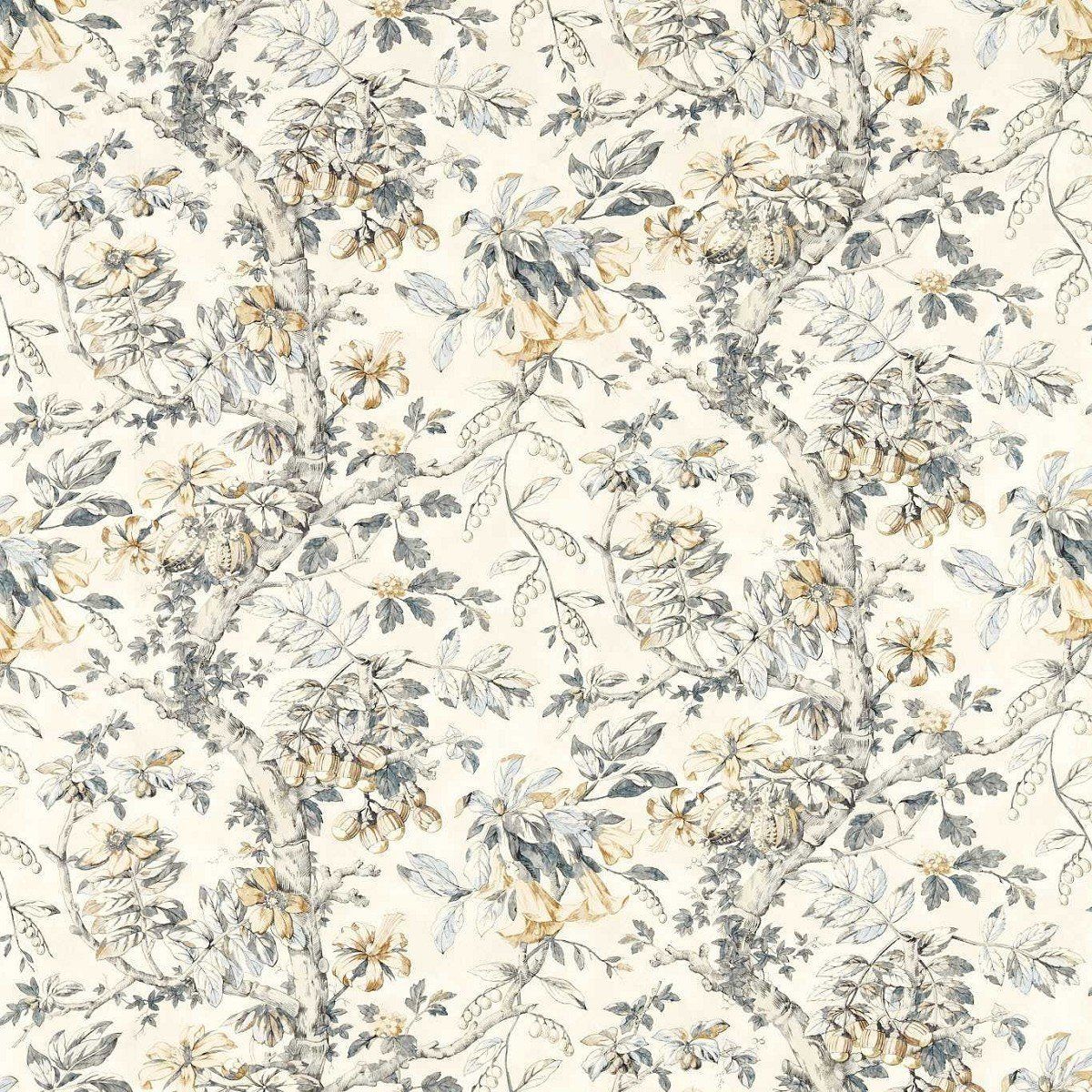 Coromandel Print Empire Grey Fabric by Zoffany