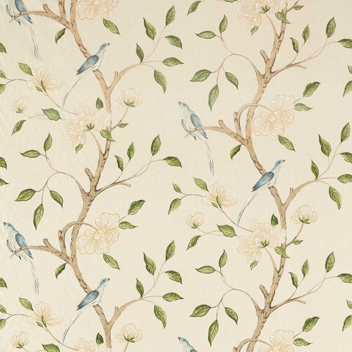 Eleonora Print Evergreen Fabric by Zoffany