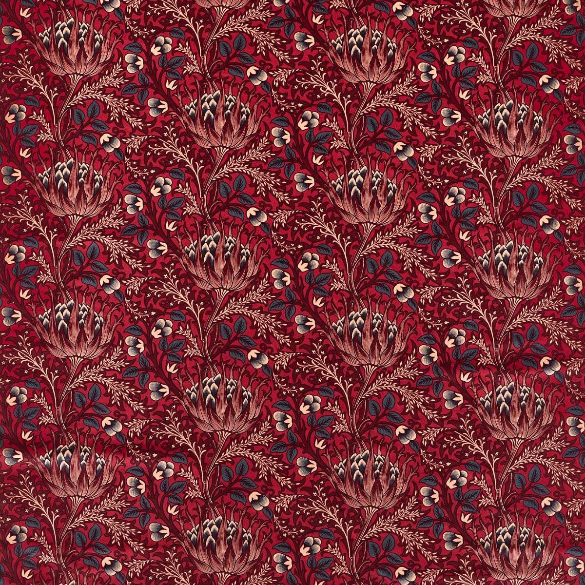 Artichoke Velvet Barbed Berry Fabric by William Morris & Co.