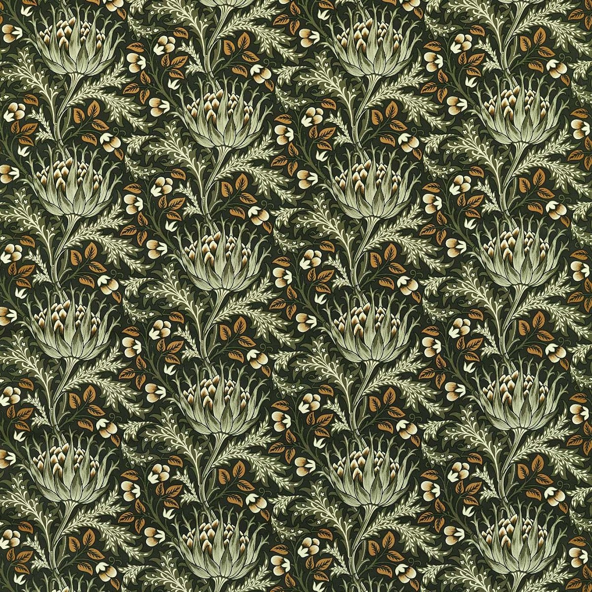 Artichoke Velvet Tump Fabric by William Morris & Co.