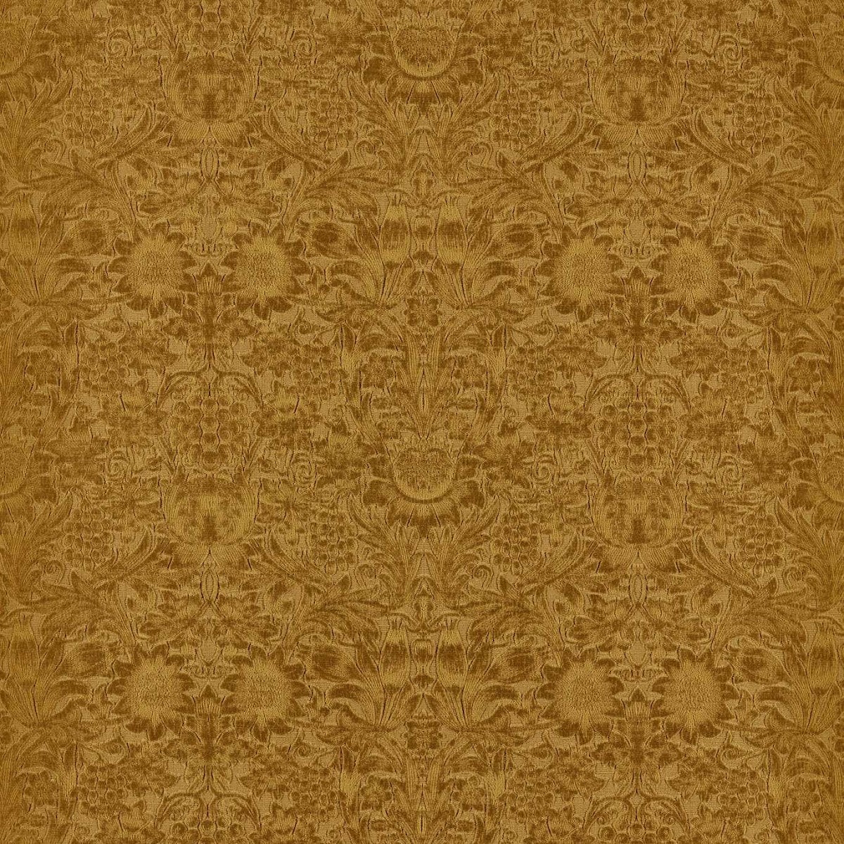 Sunflower Caffoy Velvet Sussex Rush Fabric by William Morris & Co.