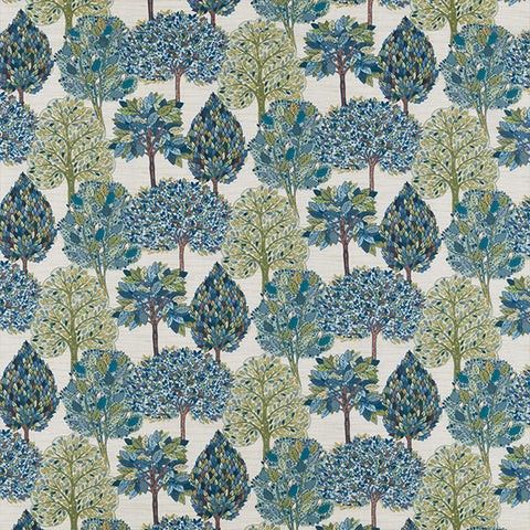 Arbre Teal Fabric by Fryetts