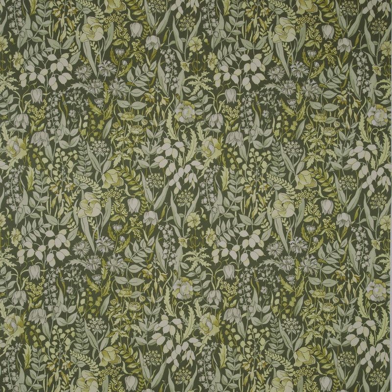 Morris III Moss Fabric by Britannia Rose