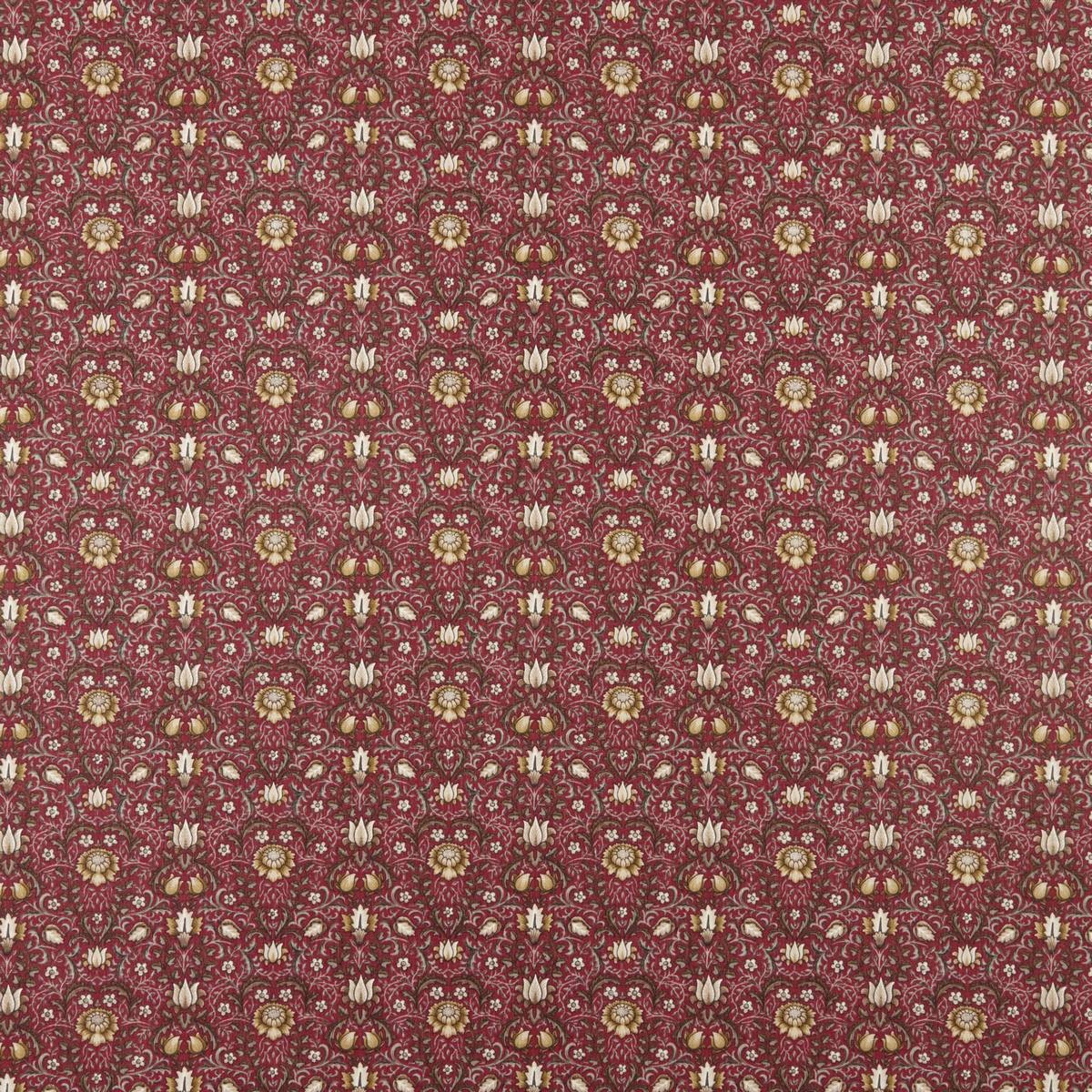 Morris VI Carmine Fabric by Britannia Rose