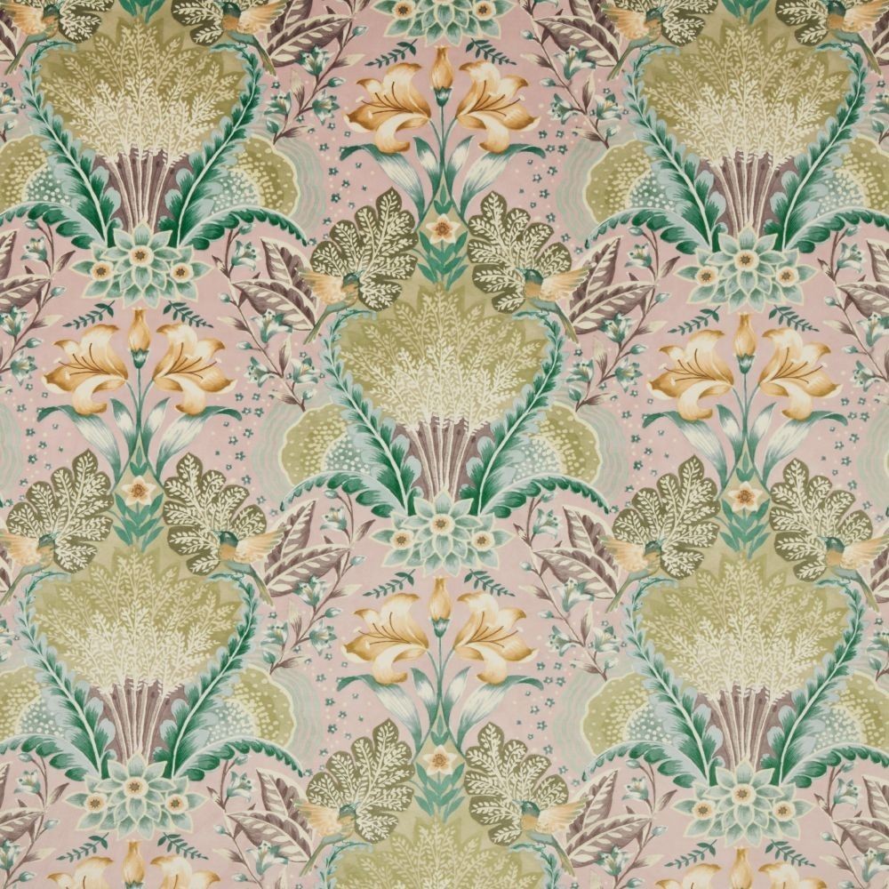 Morris X Orchid Fabric by Britannia Rose