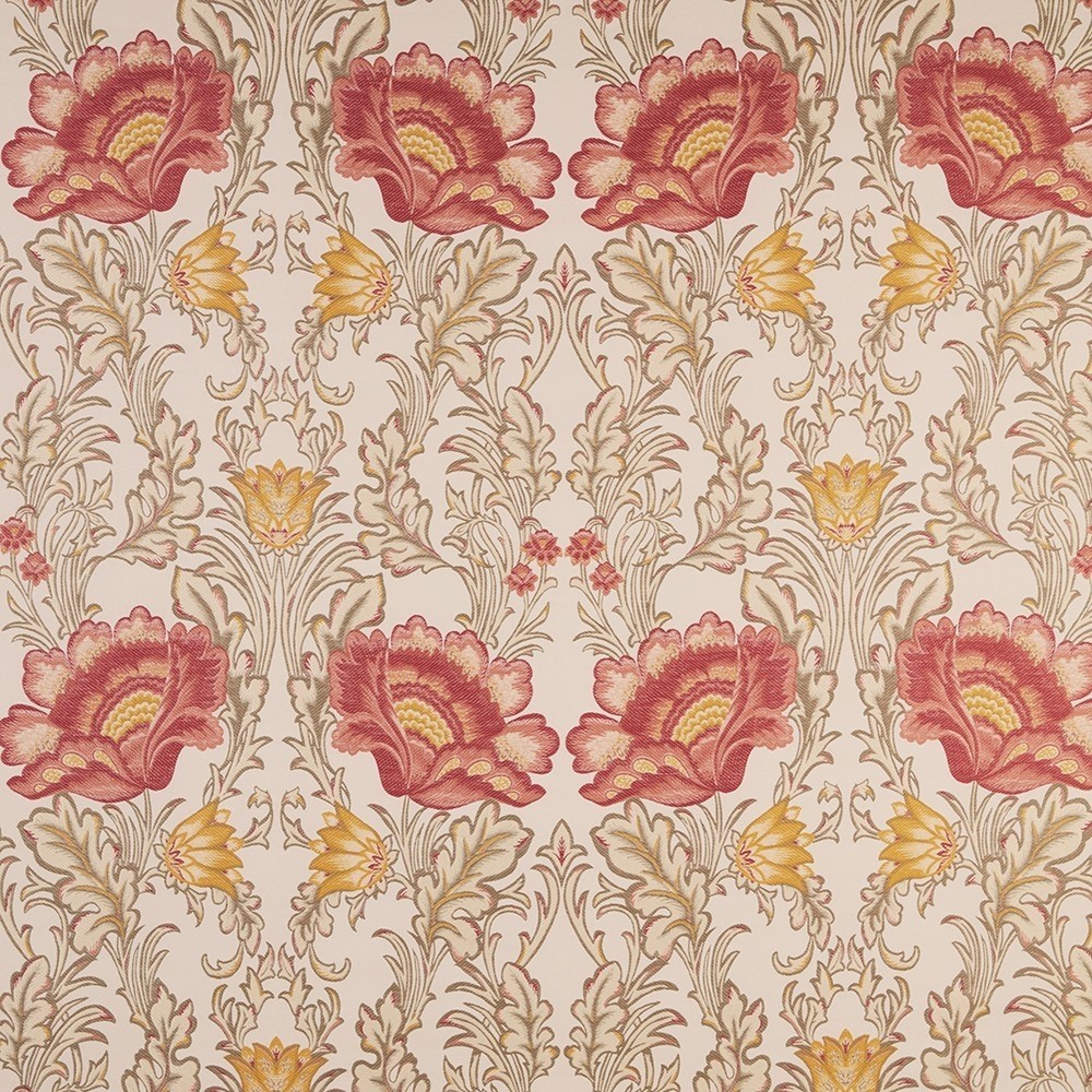 Morris XXV Garnet Fabric by Britannia Rose