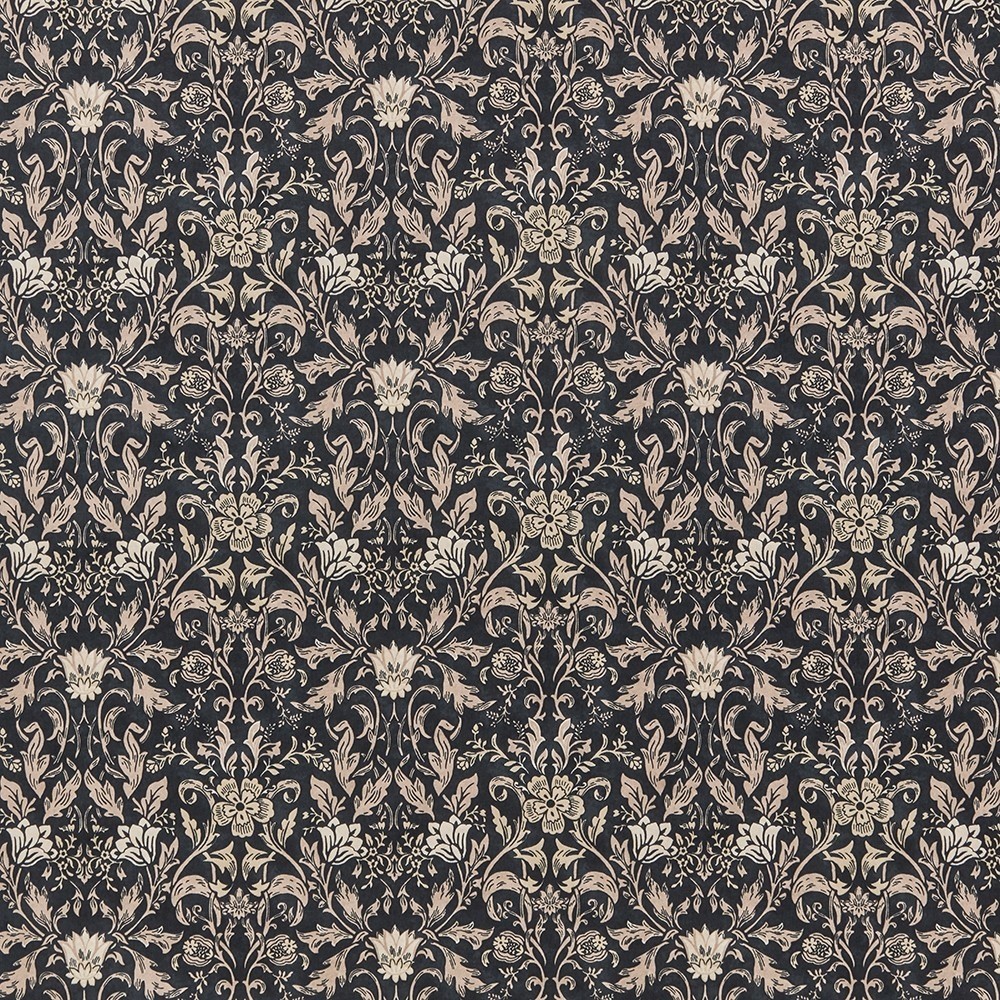 Morris XXVIII Ebony Fabric by Britannia Rose