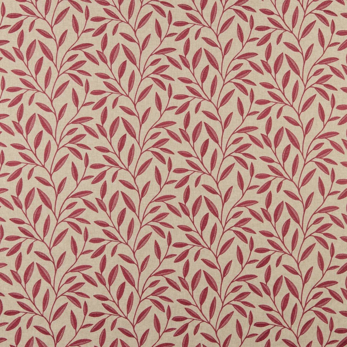 Morris XXXII Carmine Fabric by Britannia Rose