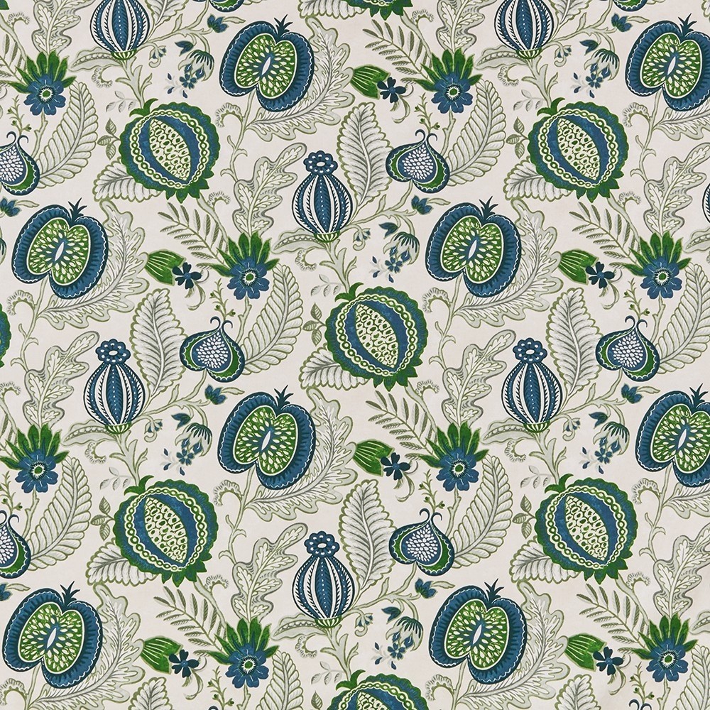Morris XXXIII Navy Fabric by Britannia Rose