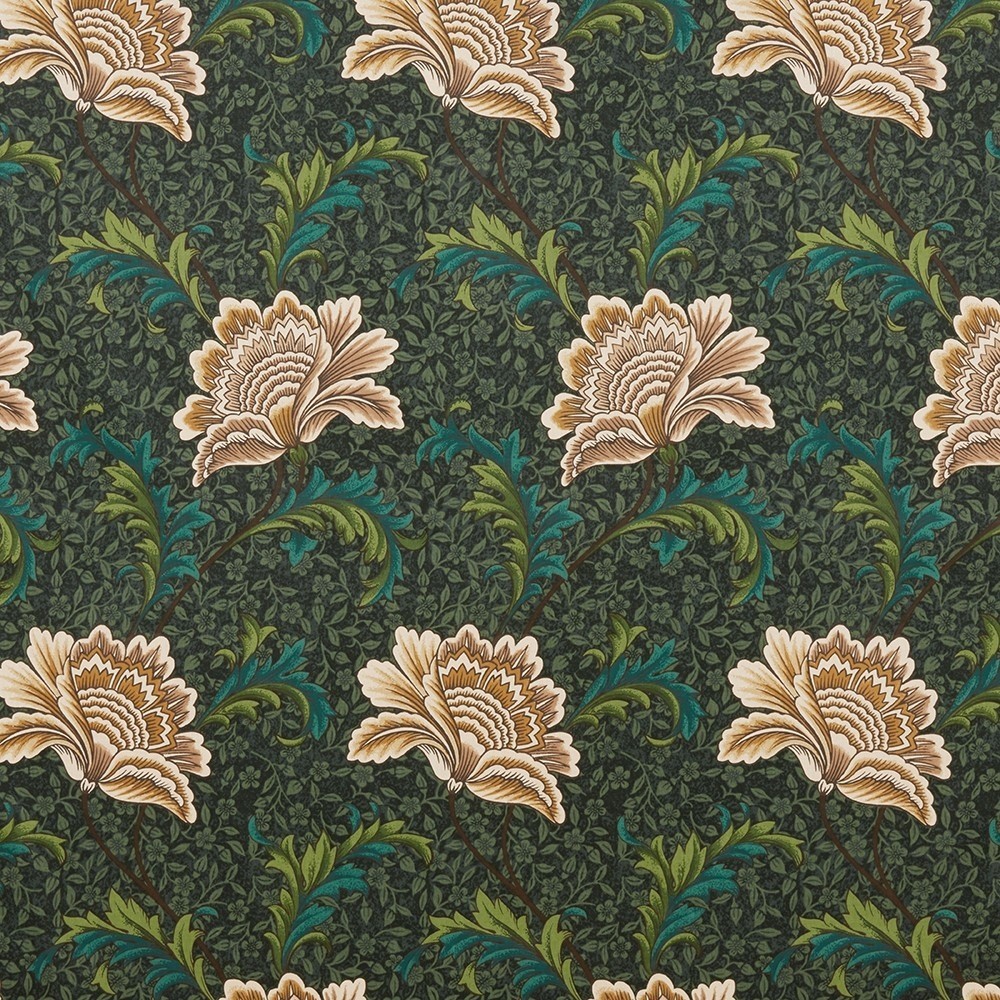 Morris XXXIII Forest Fabric by Britannia Rose