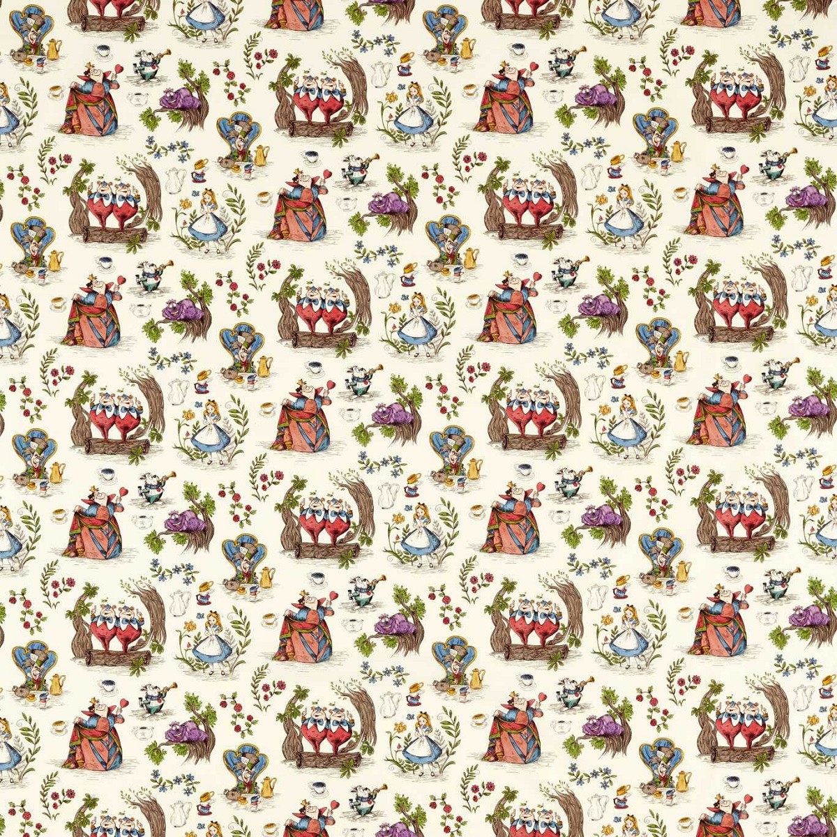 Alice In Wonderland Hundreds & Thousands Fabric by Sanderson