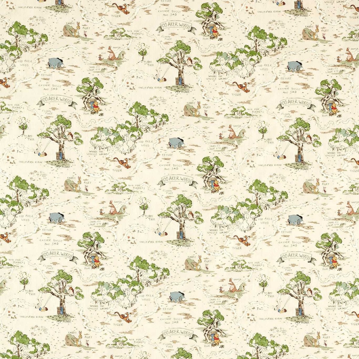 Hundred Acre Wood Cashew Fabric by Sanderson