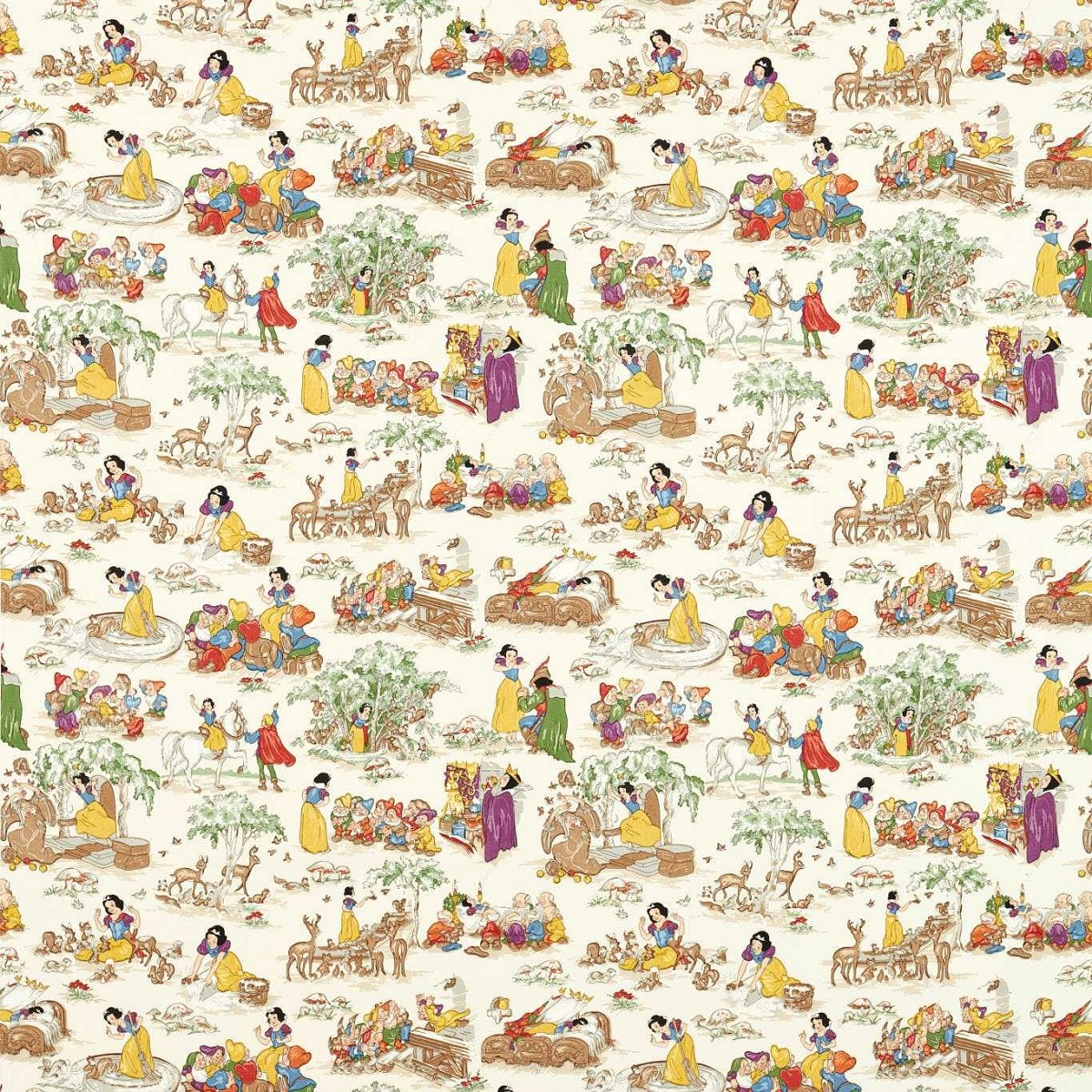 Snow White Whipped Cream Fabric by Sanderson