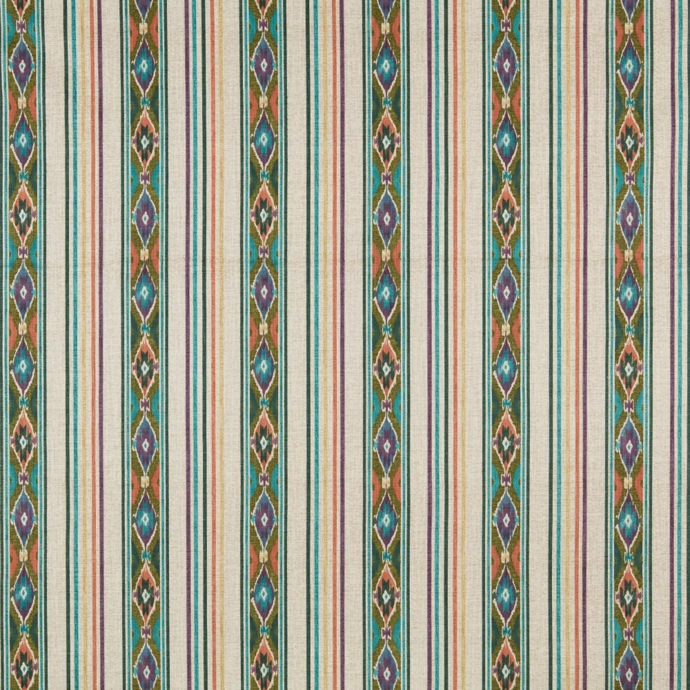 Boho Stripe Olivine Fabric by iLiv