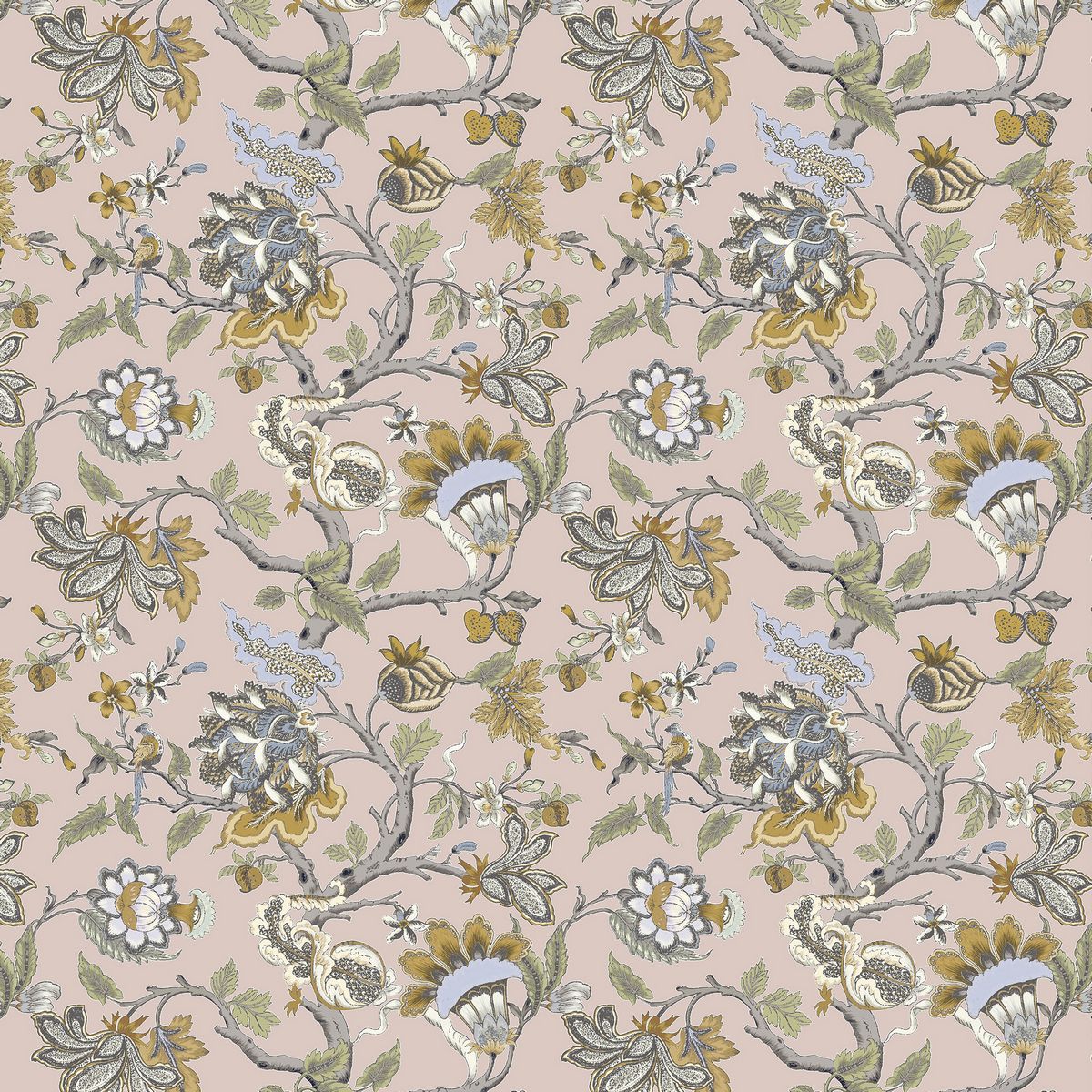 Adhira Linen Blossom Fabric by Voyage Maison