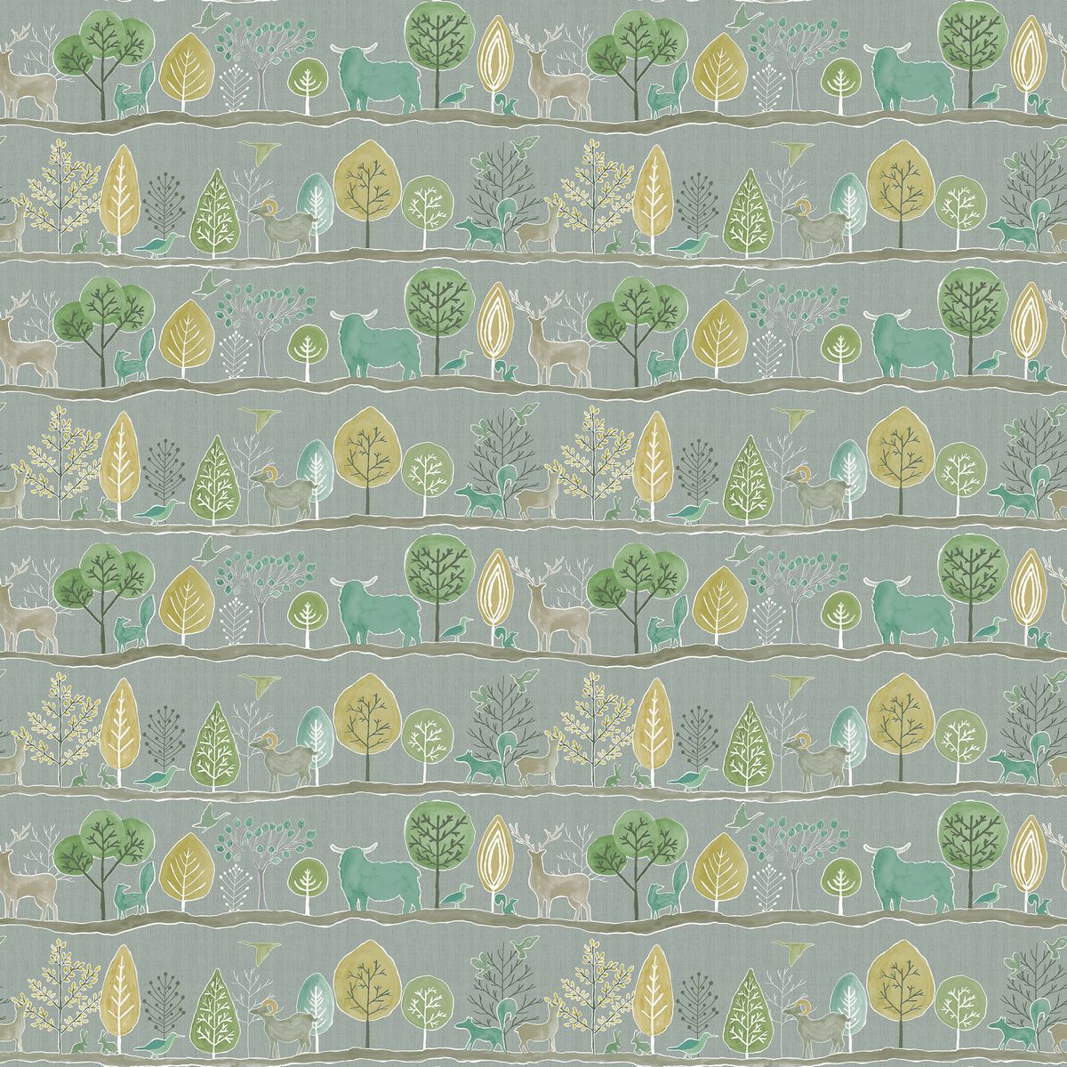 Ariundle Pine Fabric by Voyage Maison