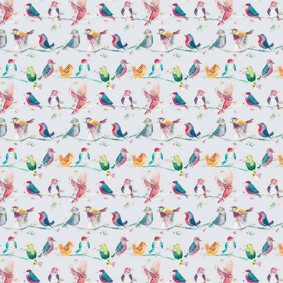 Birdy Branch Blossom Fabric by Voyage Maison