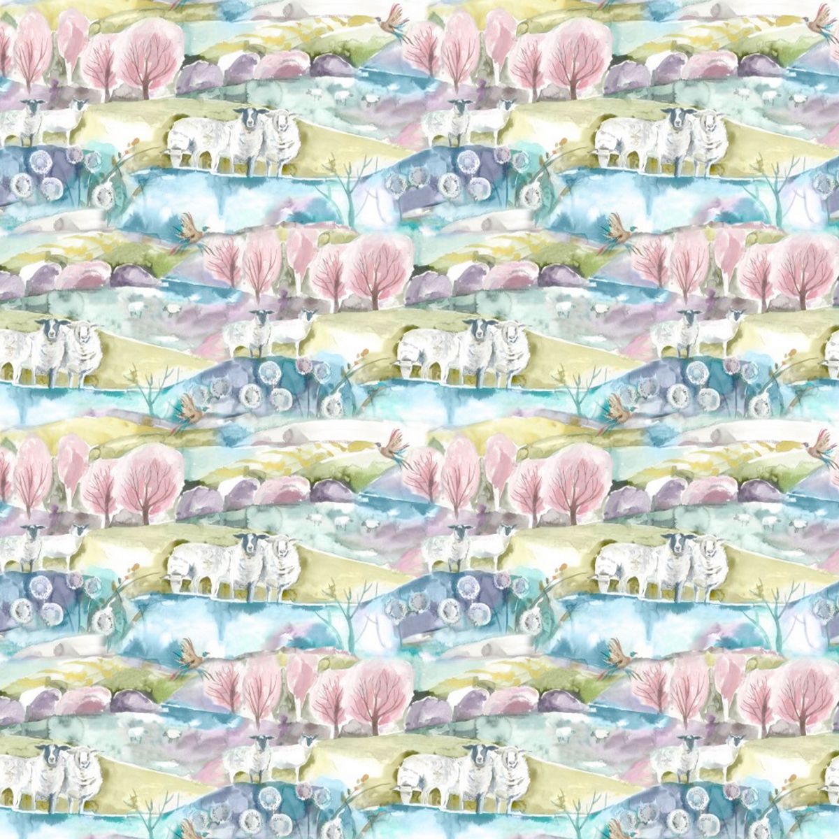 Buttermere Sweetpea Fabric by Voyage Maison