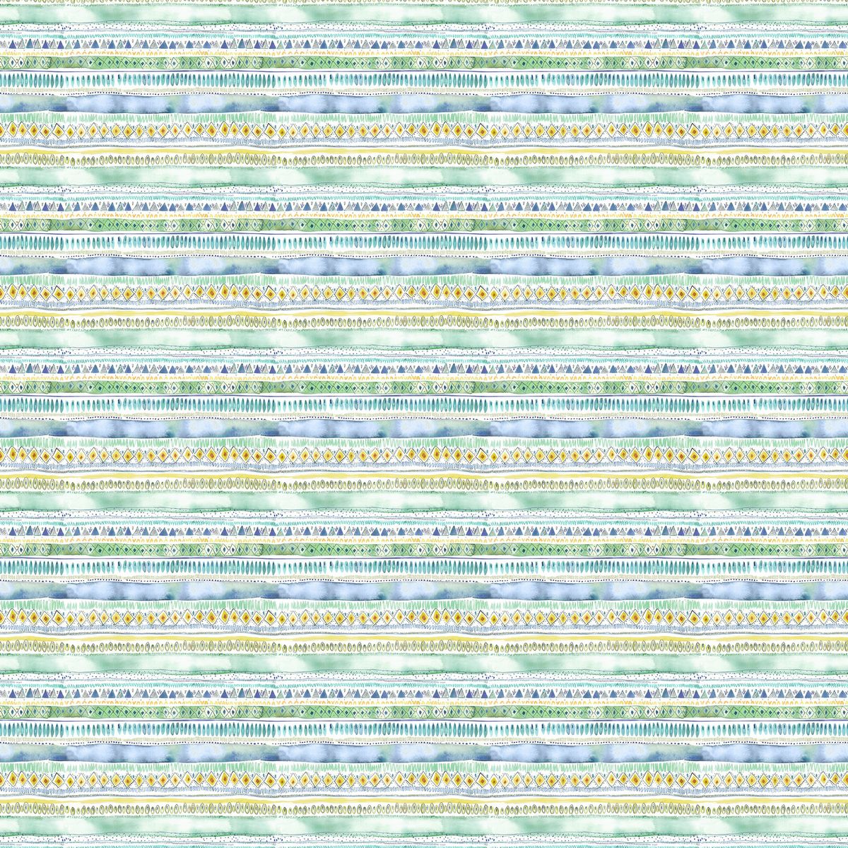 Carnival Stripe Lagoon Fabric by Voyage Maison