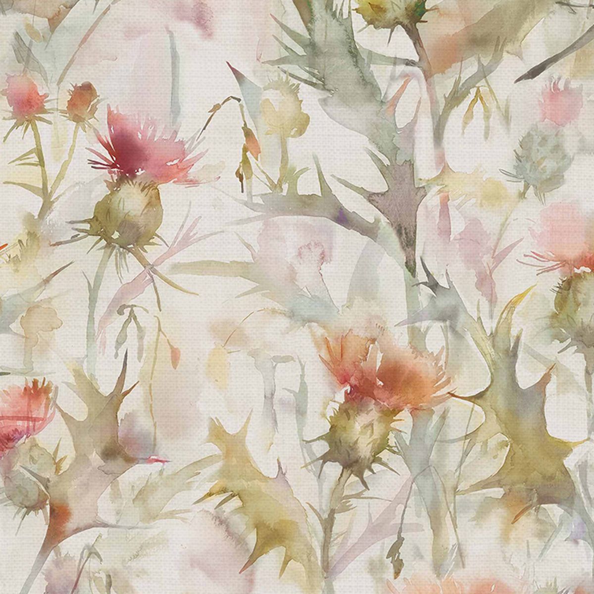 Cirsium Cream Russet Fabric by Voyage Maison
