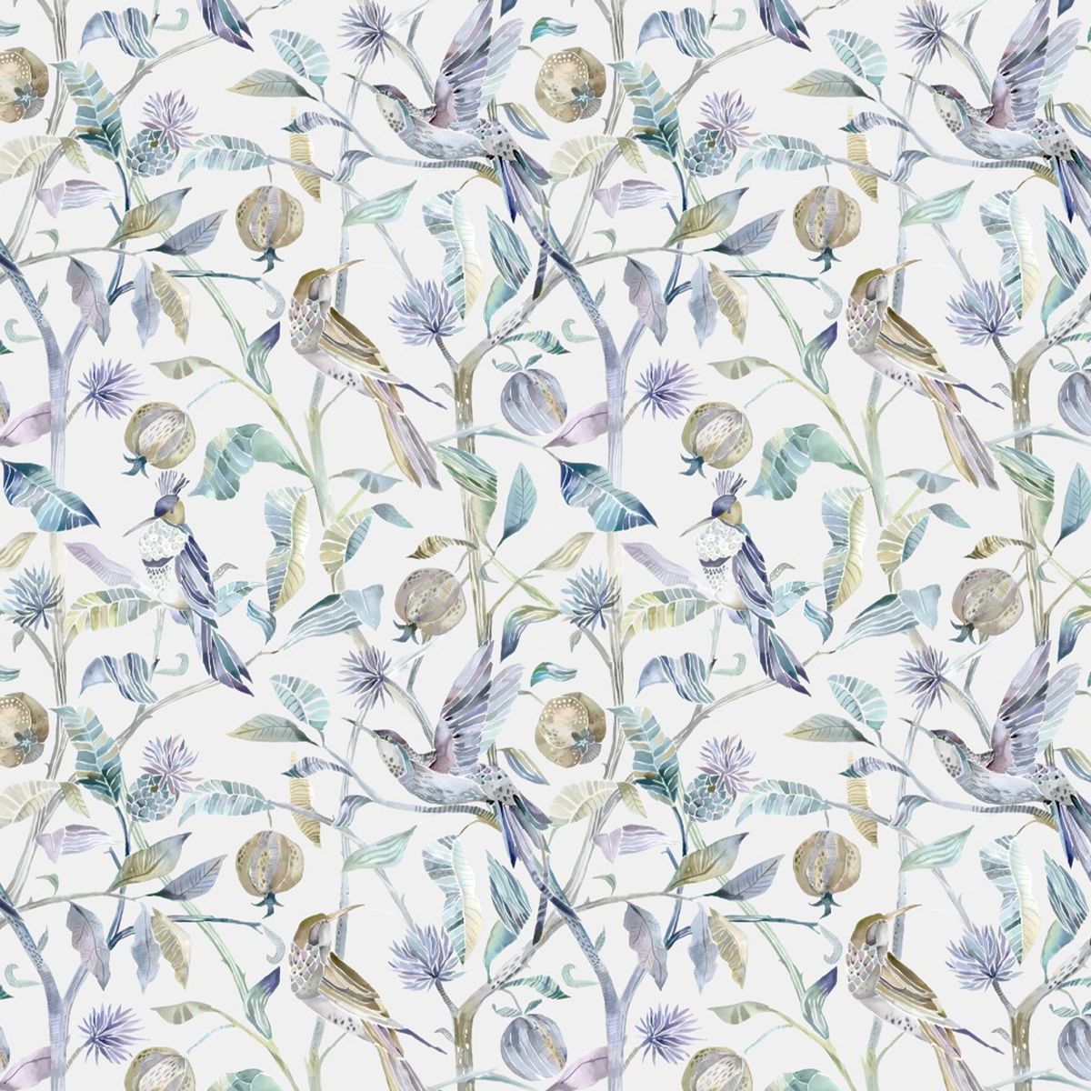 Colyford Velvet Periwinkle Fabric by Voyage Maison
