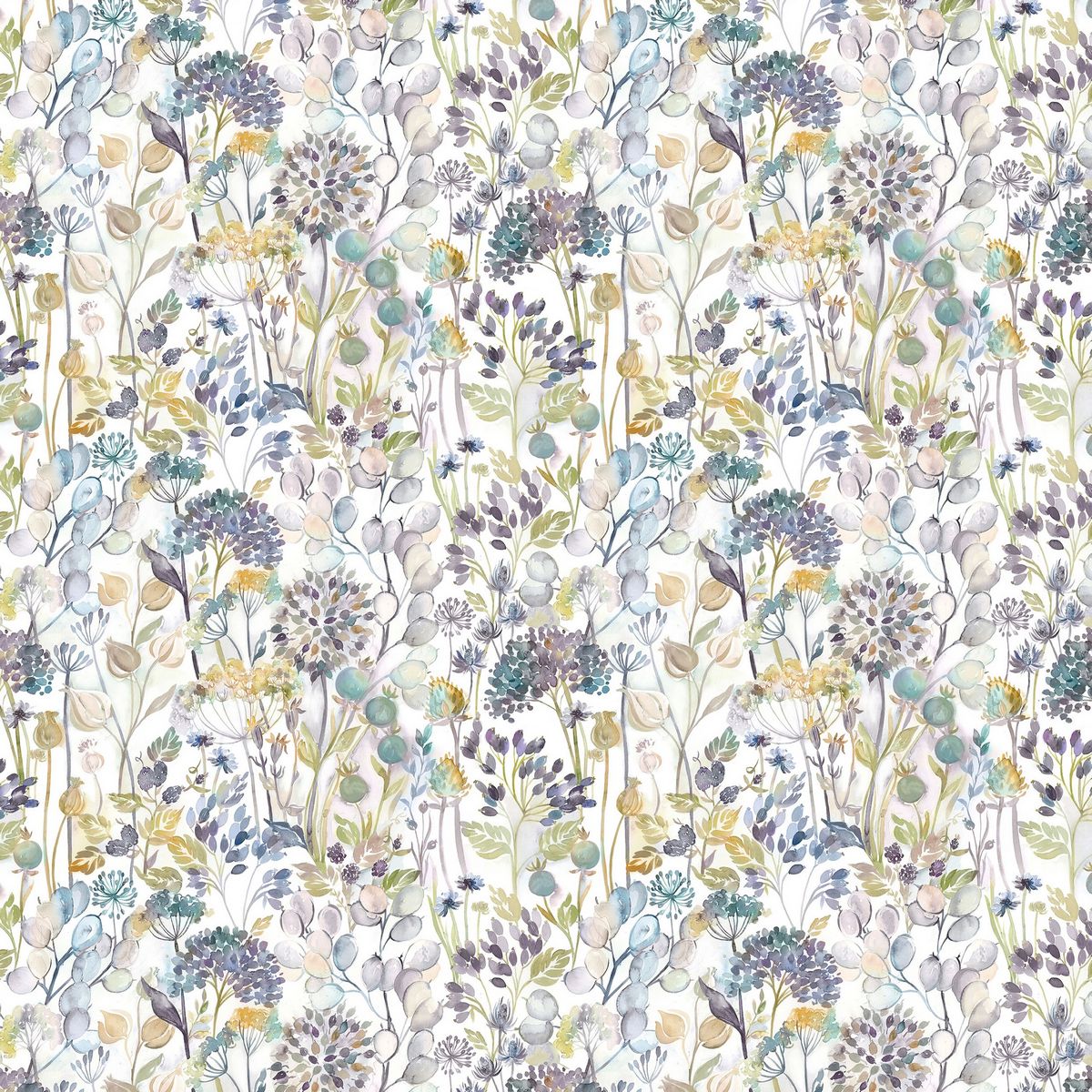 Country Hedgerow Sky/Cream Fabric by Voyage Maison