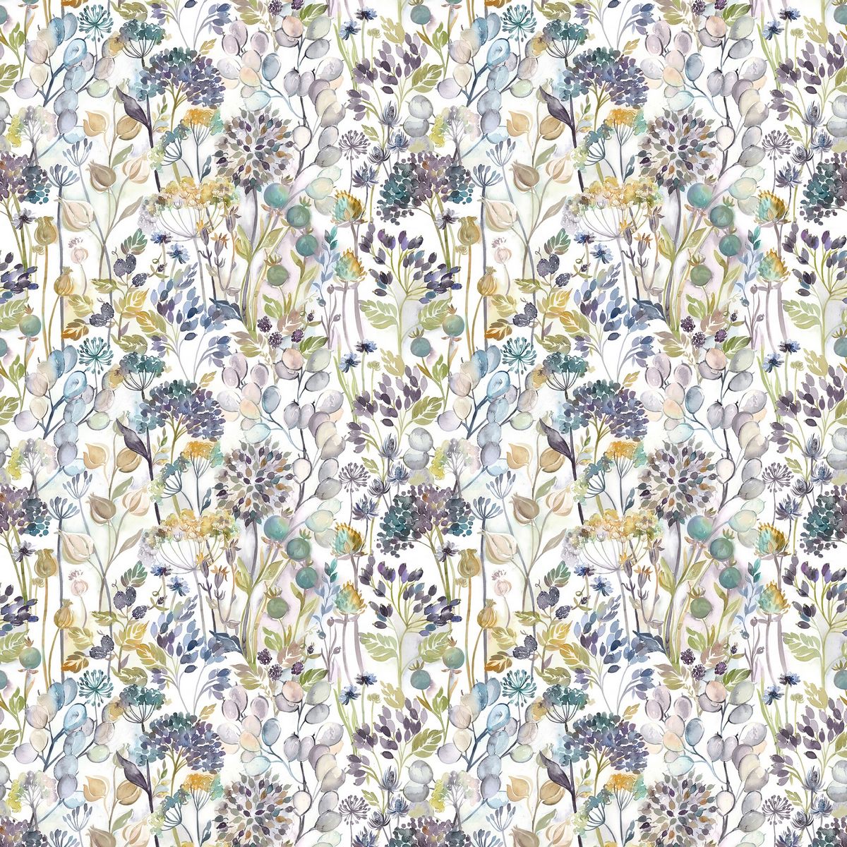 Country Hedgerow Violet/Cream Fabric by Voyage Maison