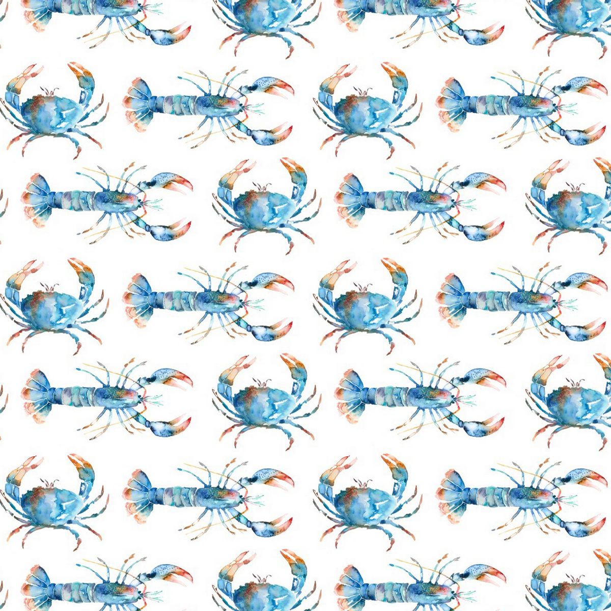 Crustaceans Cobalt Fabric by Voyage Maison