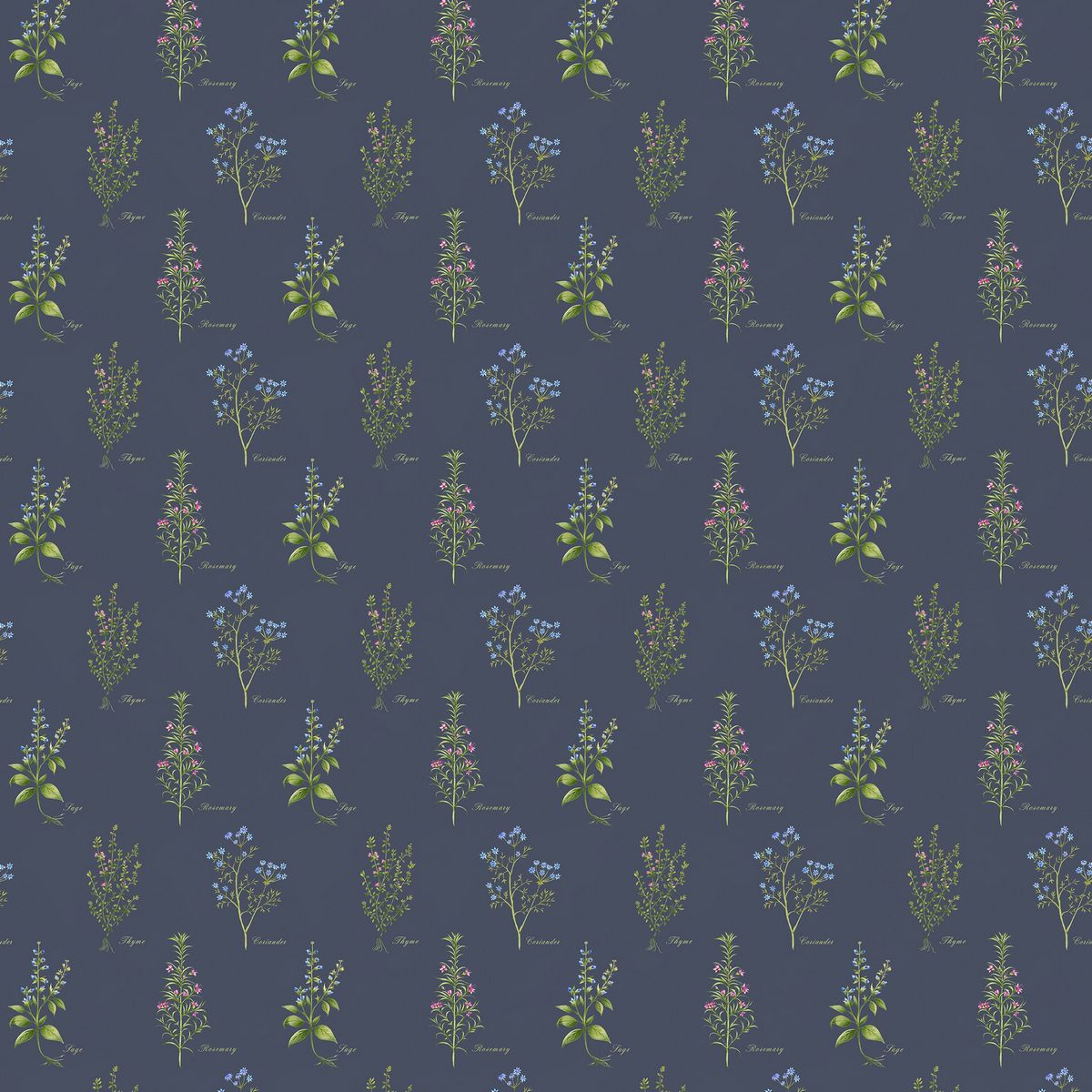 Darcy Navy Fabric by Voyage Maison