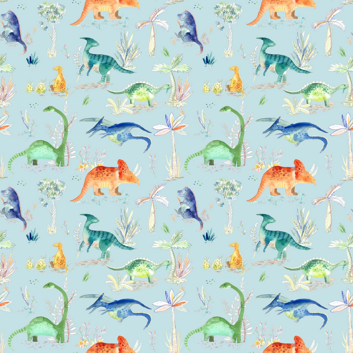 Dinos Sky Fabric by Voyage Maison