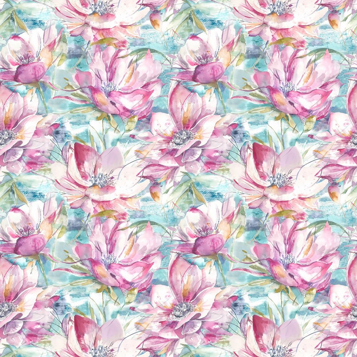 Dusky Blooms Sweetpea Fabric by Voyage Maison