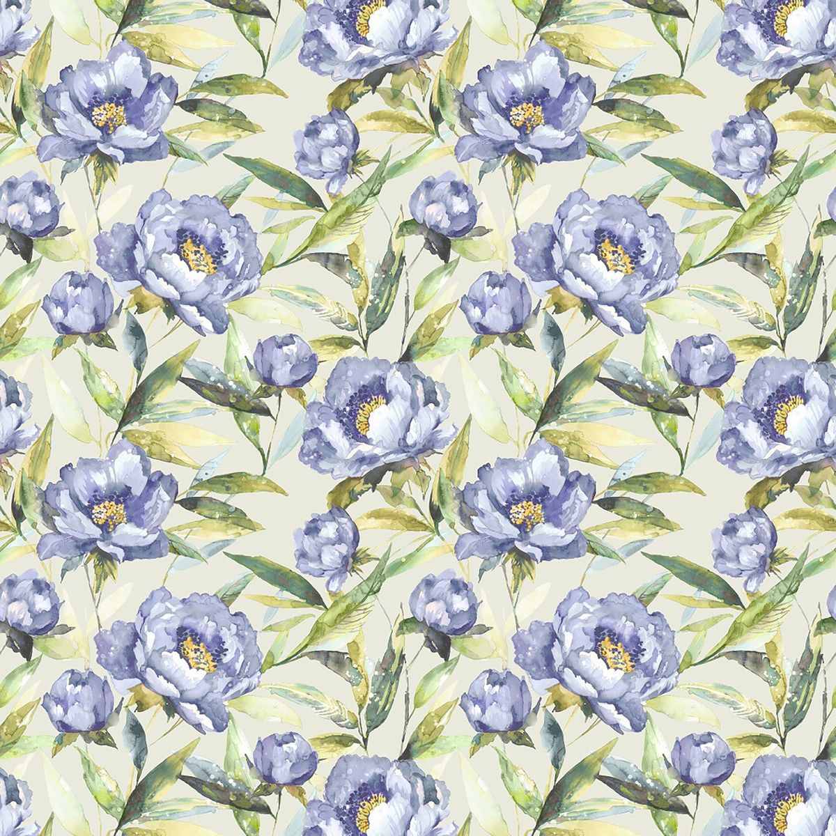 Earnley Bluebell Fabric by Voyage Maison