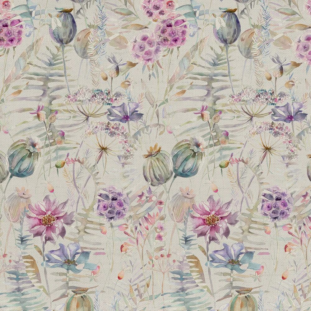 Edenmuir Linen Raspberry Fabric by Voyage Maison